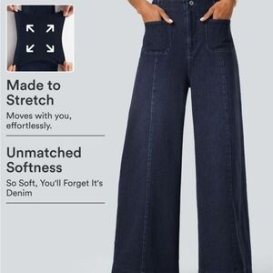 HALARA Women's Flare & Wide Leg Jeans - Dark Blue